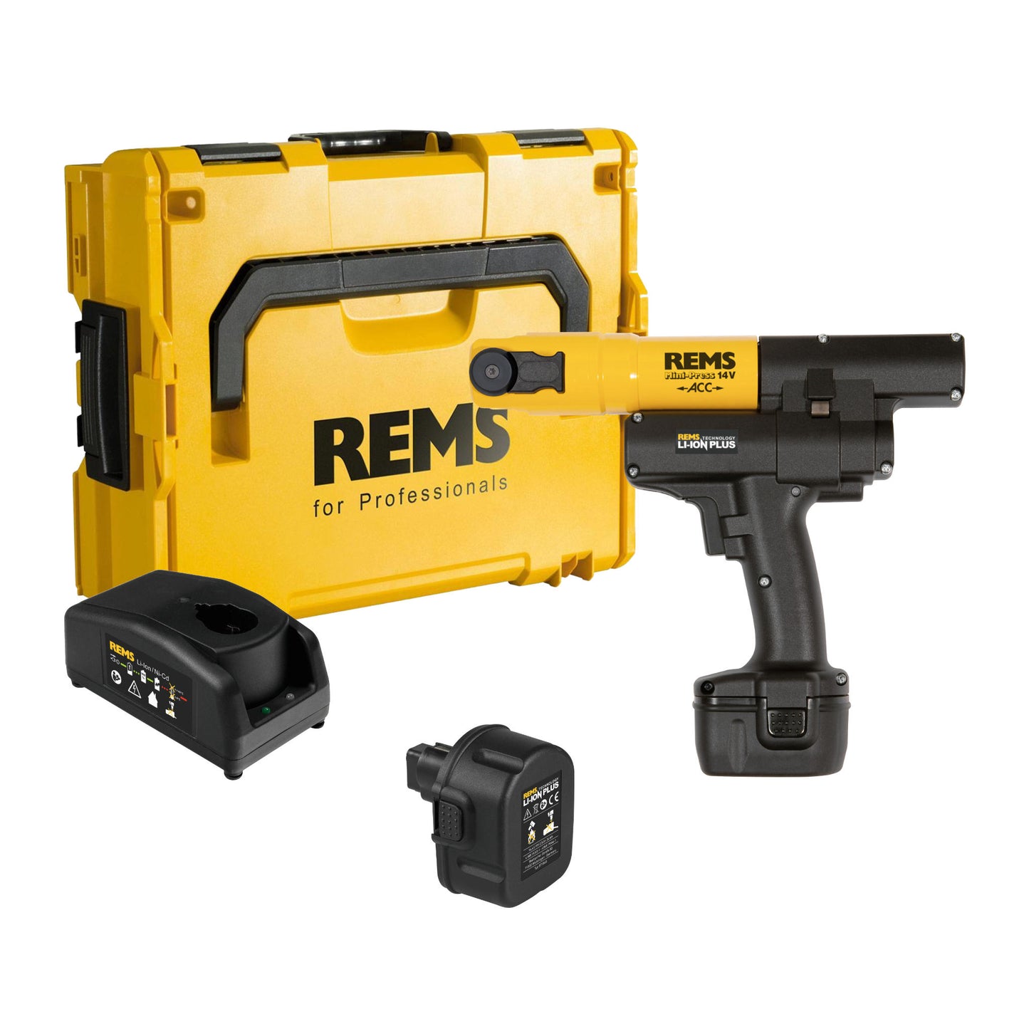 REMS 578013X01 Mini-Press 14.4v ACC + FREE gift (2x2.5Ah)