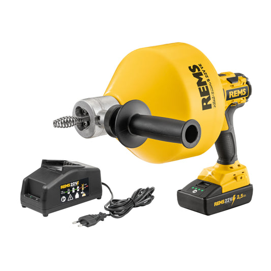 REMS 170027 Mini-Cobra S 22v VE Cordless Drain Cleaning Machine (1x2.5Ah)