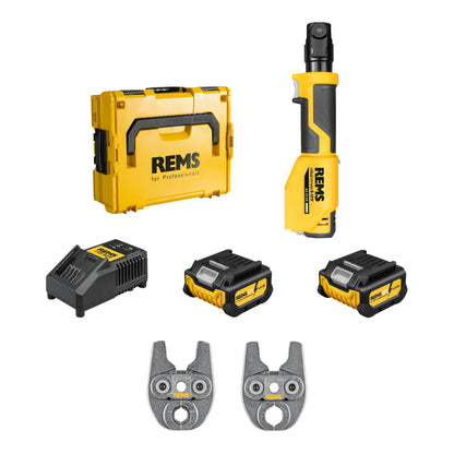 REMS 401030X02 Mini-Press S 12v A2-22kN 2-Tong Kit (2x4Ah)