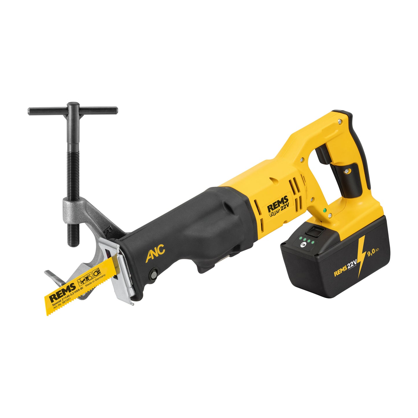 REMS 560053 Tiger 22v VE Reciprocating Pipe Saw (1x9Ah)