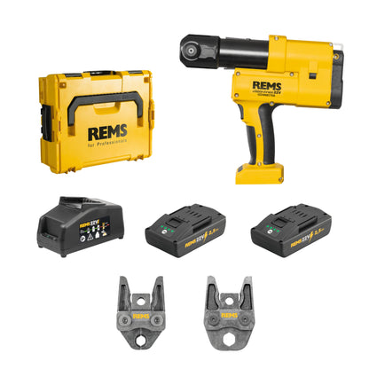 REMS 576015X02 Akku-Press 22v Connected 2-Tong Kit (2x2.5Ah)