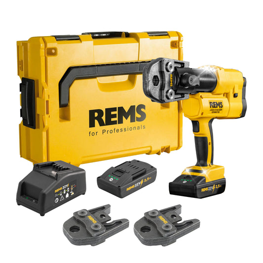 REMS 576015X03 Akku-Press 22v Connected 3-Tong Kit (2x2.5Ah)