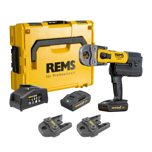 REMS 576017X03 Akku-Press E 22v ACC 3-Tong Pack (2x2.5Ah)