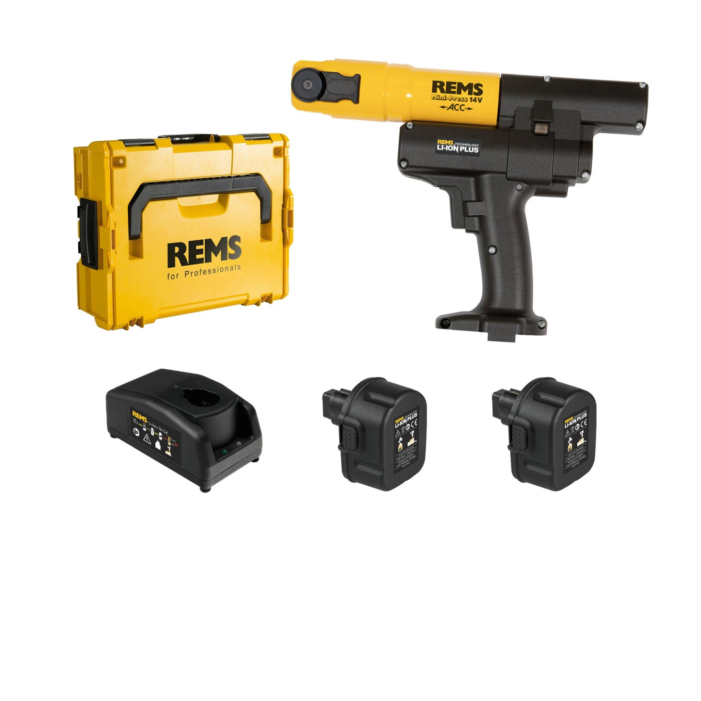 REMS 578013X01 Mini-Press 14.4v ACC + FREE gift (2x2.5Ah)