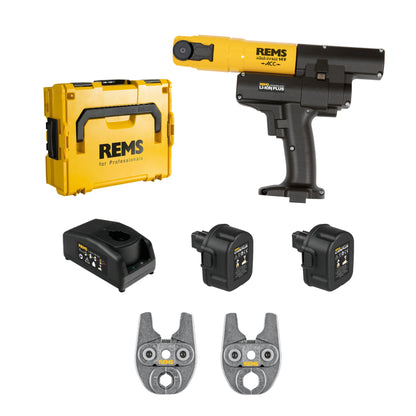 REMS 578013X02 Mini-Press 14.4v ACC 2-Tong Kit + FREE gift (2x2.5Ah)