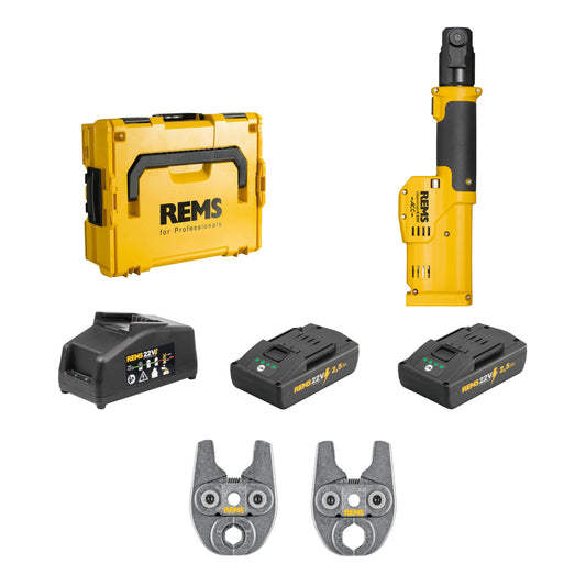 REMS 578016X02 Mini-Press S 22v ACC 2-Tong Kit (2x2.5Ah)
