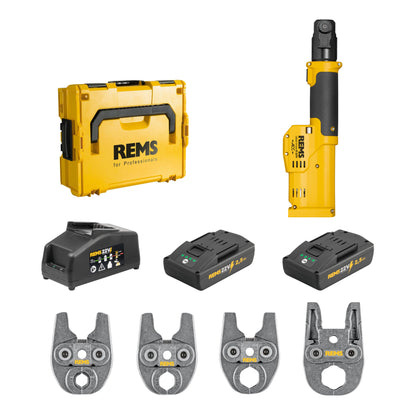 REMS 578016X04 Mini-Press S 22v ACC 4-Tong Kit (2x2.5Ah)